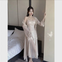 Slip Nightdress Women's Lace Home Wear Two-piece Set