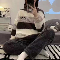 Autumn And Winter New Flannel Thickened Cute Loungewear