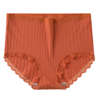 Women's High-waisted Panties Honeycomb Antibacterial Crotch Underwear Women's Cotton