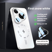 Simple Solid Color Magnetic Belt Lens Protector Phone Case