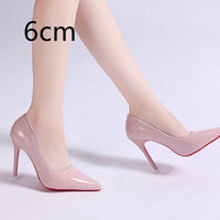 Pumps Women's Stiletto Heel Pointed Toe Sexy High Heels Shallow Mouth Super High Heel Solid Color