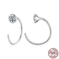 Silver Ziyun Original Cool D Color Moissanite Ear Hook