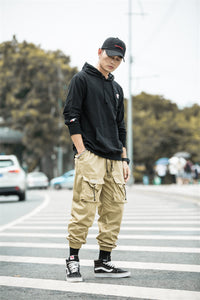 Concealed wrinkled drawstring pants