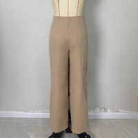 High-waisted Casual Chic Pants With Dual Pocketsversatile And Stylish