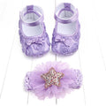 Children's photo shoot headwear baby shoes set