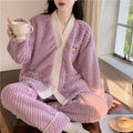 Winter Thickened Plus Size Keep Warm Coral Velvet Pajamas Women