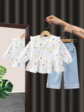 One-year-old Baby Girl Western Style Children's Two-piece Spring And Autumn Children's Clothing