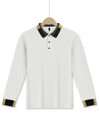 Long Sleeve Lapel Men's Solid Color Button Casual Business