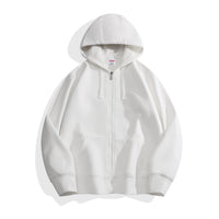 Solid-color Fleece-lined Hoodie For Men And Women