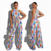 Printed Casual Striped Women's Jumpsuit