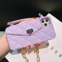 Compatible with Apple , Chain Diagonal Silicone Coin Purse Phone Case