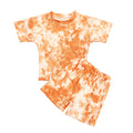 Summer Girls Tie-Dye T-Shirt Shorts Two-Piece Suit