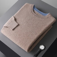 Men's Knitted Thickened Crewneck Versatile Sweater