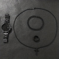 Men's Trendy Roman Digital Fashion Watch Suit