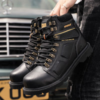 Men's Tough Guy Leather Boots Top Layer Cowhide