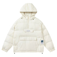 Europe And The United States Solid Color Thickened Hooded Cotton Jacket
