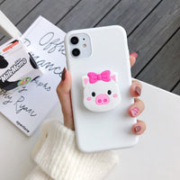 Bracket shell cartoon anti-fall mobile phone case