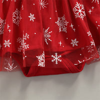 Christmas Baby Girl Tulle Shirt Romper Set