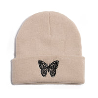 The New Butterfly Print Knitted Hat