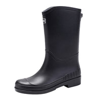 Women's Long Rain Boots Mid-calf Waterproof Shoes New