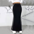 Female Elegant Contrasting Color Design Half Skirt