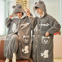Lovers Coral Velvet Pajamas Women Sweet And Cute Thickening