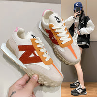 New Low-cut Fashion Color Block Platform Shoes