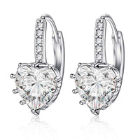 Classic Fashion Heart-Shaped Zircon Earrings