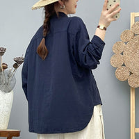 Women's Long-Sleeve New Arrival Embroidered Chic Embroidered Shirt Top