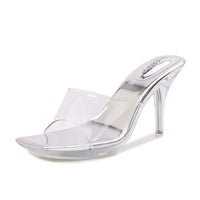 Chunky Heel Outdoor Stiletto Heel Back Empty Slippers