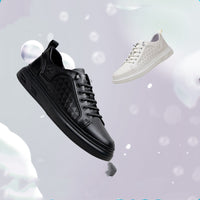 Cowhide Lace Up Versatile Breathable Soft Bottom Low Top Men's Board Shoes