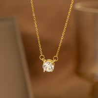 Fashionable Minimalist Internet-celebrity-style Versatile Single-diamond Pendant Necklace