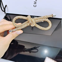 Rhinestone Bow Spring Clip Advanced Sense