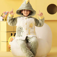 Children's Pajamas With Cotton Flannel In Winter
