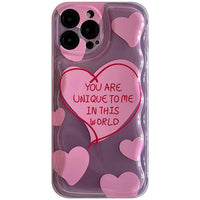 Simple Creative Love Mirror Bracket Phone Case