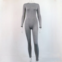 Long Sleeve Round Neck Jumpsuit Body Sculpting Fitness