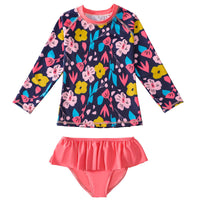 European And American Children's Split Swimsuit Long Sleeve Two-piece Suit