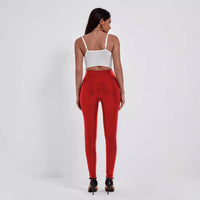 European And American Style Women Fashion Tight-fitting Cinched Hip Bag Leather Pants