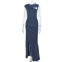 Women's Slash-neck Hollow-out Long Dress