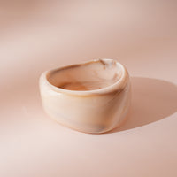 Irregular Wide-brimmed Tan Resin Bracelet