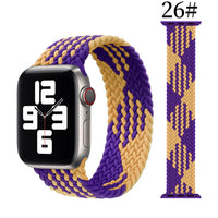 Compatible with Apple, Suitable For Iwatch Strap Simple Nylon Stretch Woven One Apple Watch Apple Nylon Strap