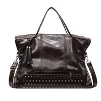 Women's New Fashion Rivet Large Capacity Portable Messenger Bag