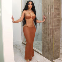 See-through Bikini Skirt Suit For Women