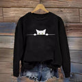 Loose Round Neck Pullover Animal Print Sweater