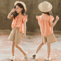 New Suit Small Flying Sleeve Shirt With Wood Ears