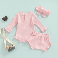 Sunken Stripe Romper Blouse And Pants