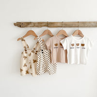 Infant Short Sleeve Top Bib Shorts Set