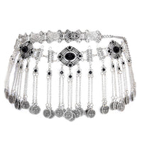 Retro Ethnic Style Coin Pendant Waist Chain For Women