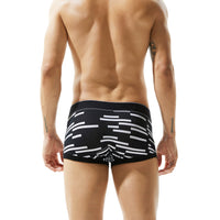 Men's Sports Low Waist Striped Boxer Underwear