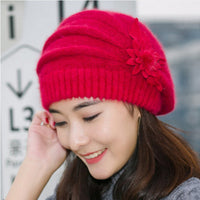 Warm knitted wool hat